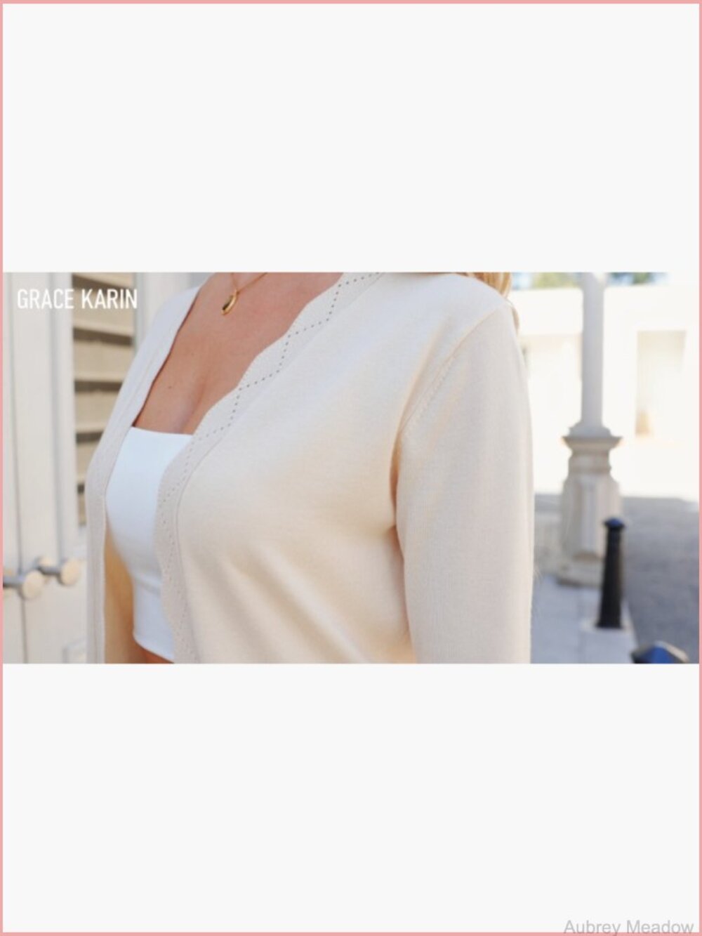Lightweight Knit Cardigan 3/4 Sleeve Open Front Bolero Shrug - Picture 7 of 7